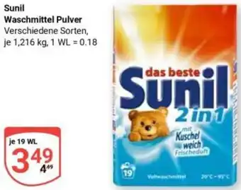 Globus Sunil Waschmittel Pulver Angebot
