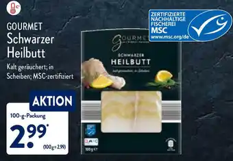 Aldi Nord Gourmet Schwarzer Heilbutt 100-g-Packung Angebot