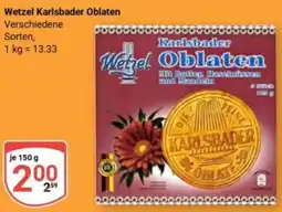 Globus Wetzel Karlsbader Oblaten Angebot