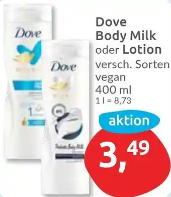 Budni Dove Body Milk oder Lotion Angebot