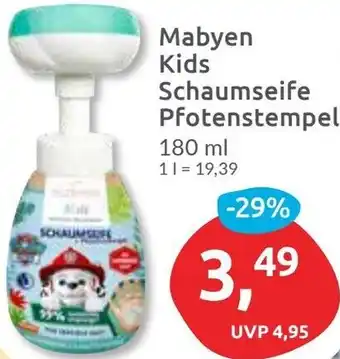 Budni Mabyen Kids Schaumseife Pfotenstempel Angebot