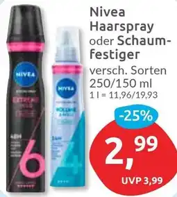 Budni Nivea Haarspray oder Schaumfestiger Angebot