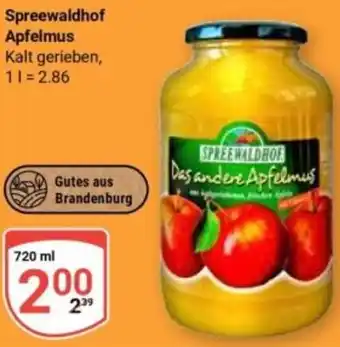 Globus Spreewaldhof Apfelmus Angebot