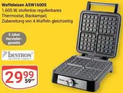 Globus Bestron Waffeleisen ASW1600S Angebot