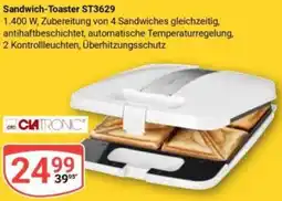 Globus CLATRONIC Sandwich-Toaster ST3629 Angebot