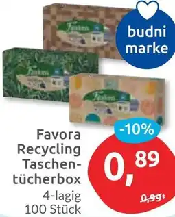 Budni Favora Recycling Taschentücherbox Angebot