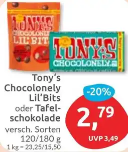 Budni Tony's Chocolonely Lil'Bits oder Tafelschokolade Angebot