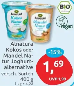 Budni Alnatura Kokos oder Mandel Natur Joghurtalternative Angebot