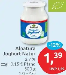 Budni Alnatura Joghurt Natur Angebot