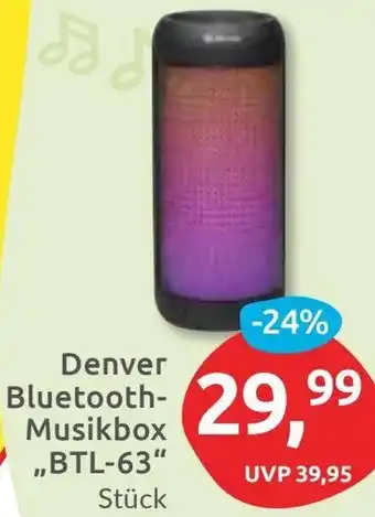 Budni Denver Bluetooth Musikbox ,,BTL-63" Angebot