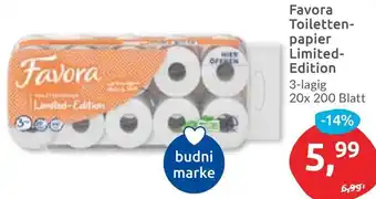 Budni Favora Toilettenpapier Limited Edition Angebot