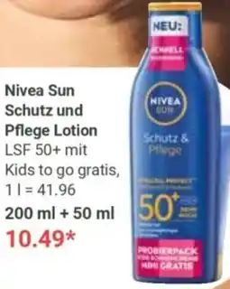 Globus Nivea Sun Schutz und Pflege Lotion Angebot