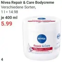 Globus Nivea Repair & Care Bodycreme Angebot