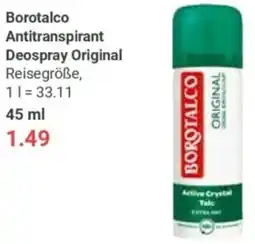 Globus Borotalco Antitranspirant Deospray Original Angebot