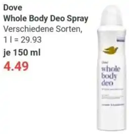 Globus Dove Whole Body Deo Spray Angebot