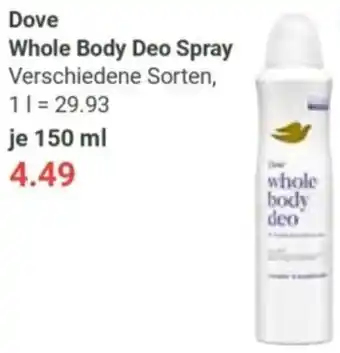Globus Dove Whole Body Deo Spray Angebot