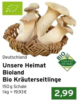 CAP Markt Unsere Heimat Bioland Bio Kräuterseitlinge Angebot