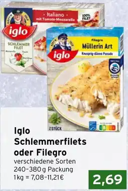 CAP Markt Iglo Schlemmerfilets oder Filegro Angebot