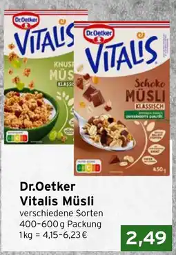 CAP Markt Dr.Oetker Vitalis Müsli Angebot