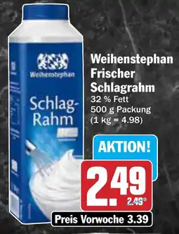 AEZ Weihenstephan Frischer Schlagrahm Angebot
