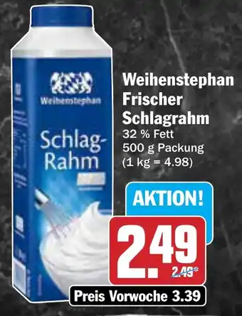 AEZ Weihenstephan Frischer Schlagrahm Angebot