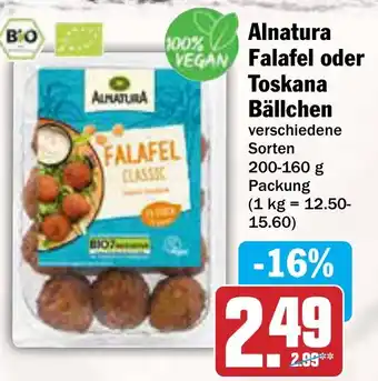 AEZ Alnatura Falafel oder Toskana Bällchen Angebot