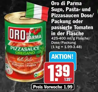 AEZ Oro di Parma Sugo, Pasta- und Pizzasaucen Dose/ Packung oder passierte Tomaten in der Flasche Angebot