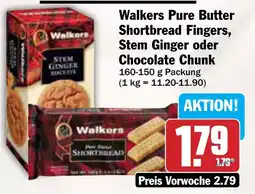 AEZ Walkers Pure Butter Shortbread Fingers, Stem Ginger oder Chocolate Chunk Angebot