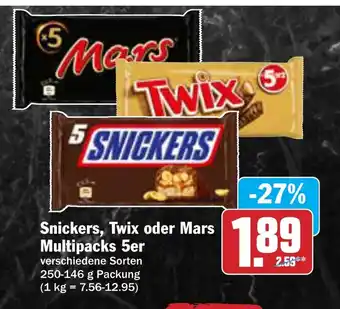 AEZ Snickers, Twix oder Mars Multipacks 5er Angebot