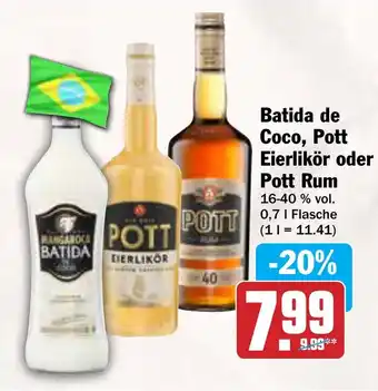 AEZ Batida de Coco, Pott Eierlikör oder Pott Rum Angebot