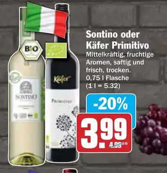 AEZ Sontino oder Käfer Primitivo Angebot