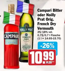AEZ Campari Bitter oder Noilly Prat Orig. French Dry Vermouth Angebot