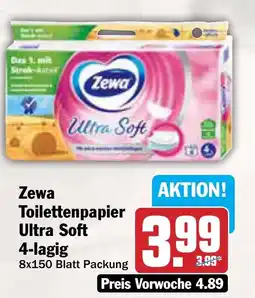 AEZ Zewa Toilettenpapier Ultra Soft 4-lagig Angebot