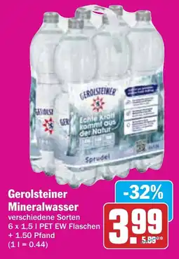 AEZ Gerolsteiner Mineralwasser Angebot