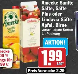 AEZ Amecke Sanfte Safe Lindavia Säfte Apfel, Birne Angebot