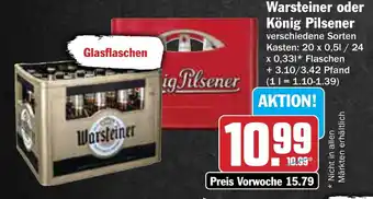 AEZ Warsteiner oder König Pilsener Angebot