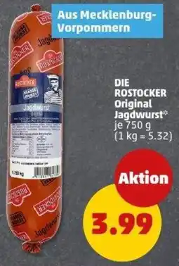 PENNY DIE ROSTOCKER Original Jagdwurst Angebot