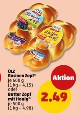 PENNY ölz Resinen Zopf oder Butter Zopf mit Honig Angebot