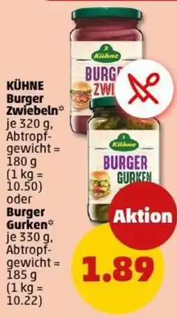 PENNY KÜHNE Burger Zwiebeln oder Burger Gurken Angebot