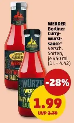 PENNY WERDER Berliner Curry- wurst- sauce Angebot