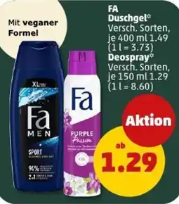 PENNY FA Duschgel oder Deospray Angebot