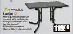 V Baumarkt greemotion Klapptisch Angebot