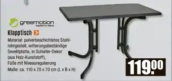 V Baumarkt greemotion Klapptisch Angebot