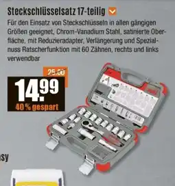 V Baumarkt Steckschlüsselsatz 17-teilig Angebot
