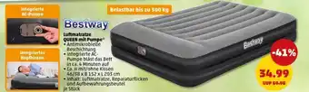 PENNY Bestway Luftmatratze QUEEN mit Pumpe Angebot