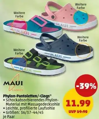 PENNY MAUI Phylon-Pantoletten/-Clogs Angebot