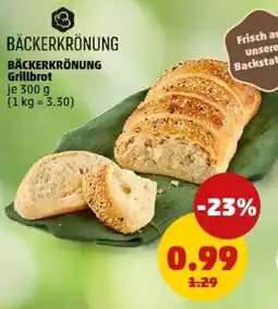 PENNY BÄCKERKRÖNUNG Grillbrot Angebot