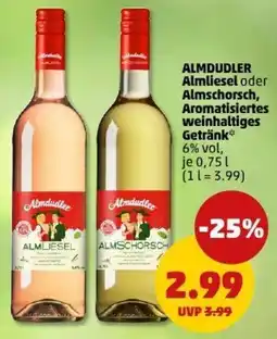 PENNY ALMDUDLER Almliesel oder Almschorsch, Aromatisiertes weinhaltiges Getränk Angebot