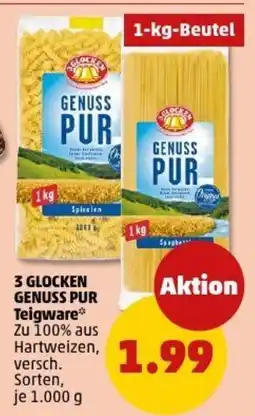 PENNY 3 GLOCKEN GENUSS PUR Teigware Angebot
