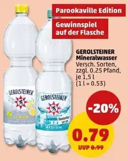 PENNY GEROLSTEINER Mineralwasser Angebot